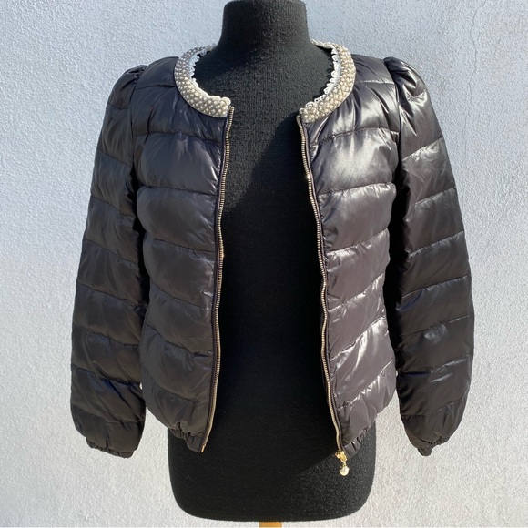 New Puffer Jacket, pearls & lace - Picture 1 of 11